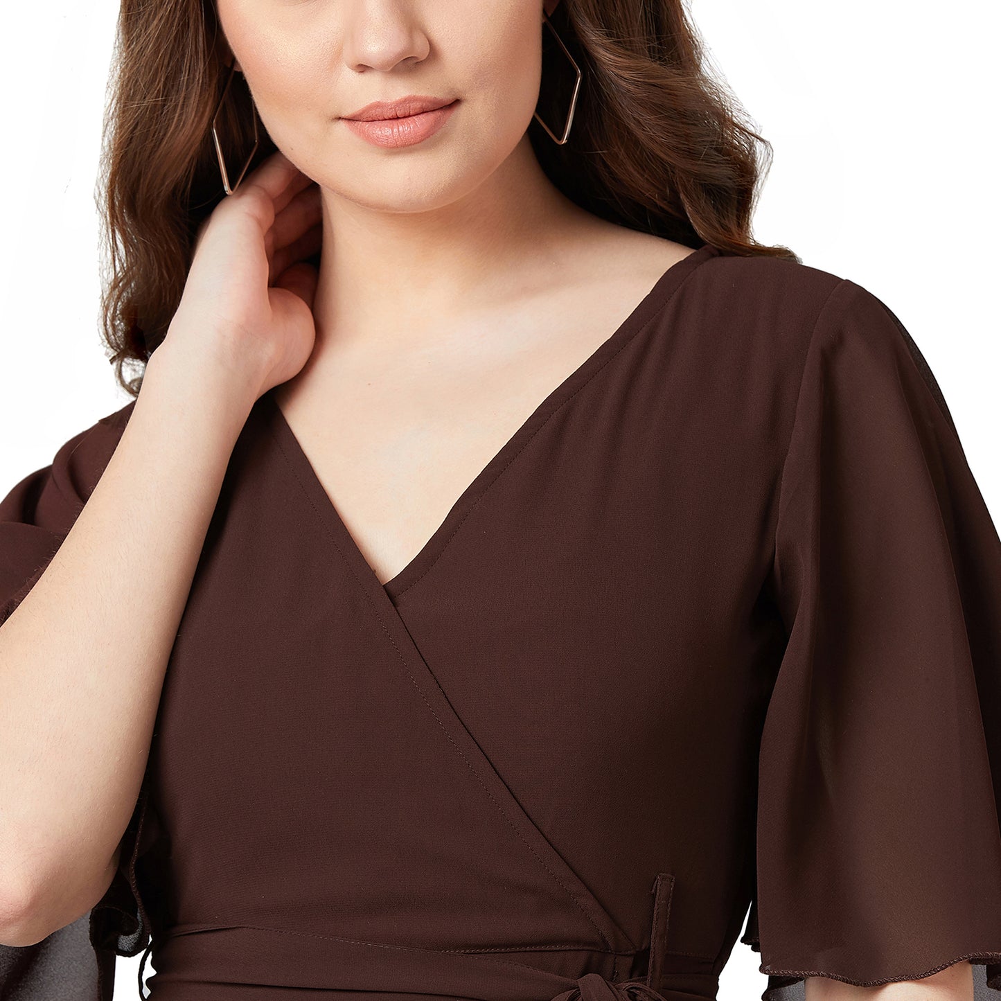 PANIT Women Wrap Midi Dress