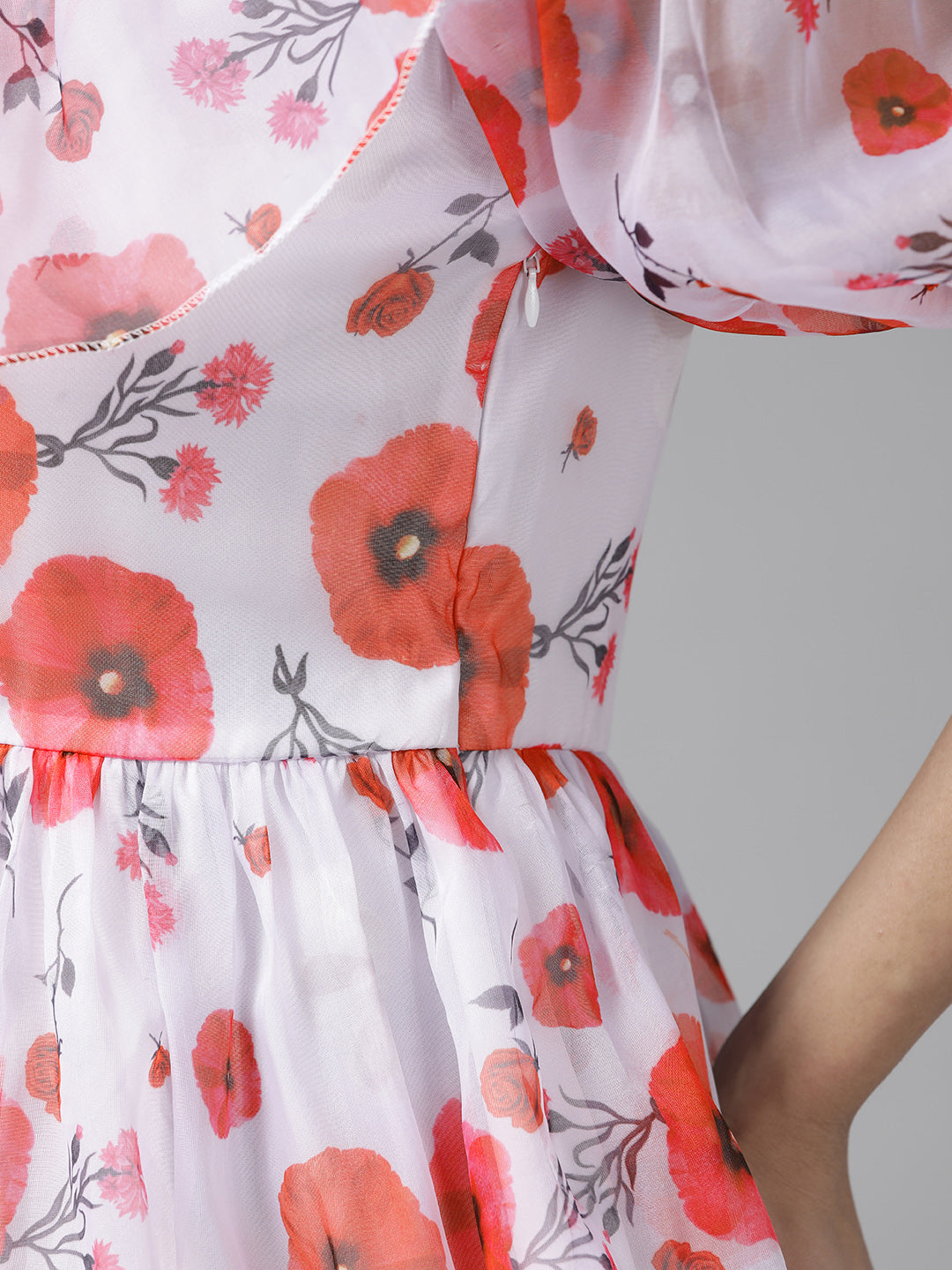PANIT Off White Floral Dress