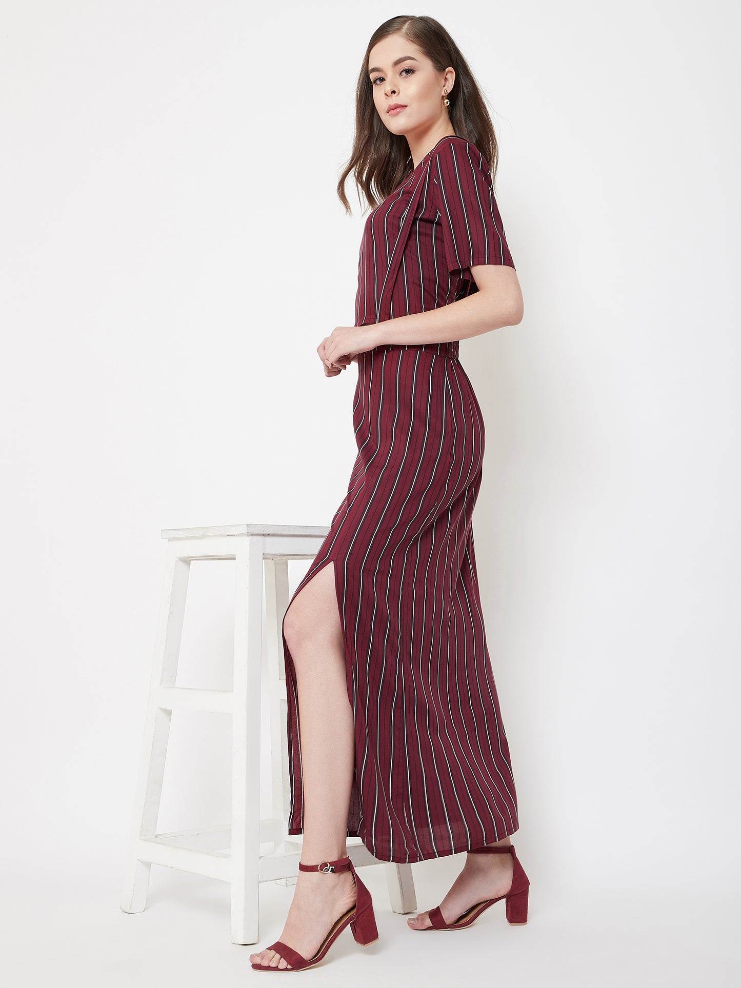 Women's Fit and Flare Midi Length Skirt and top