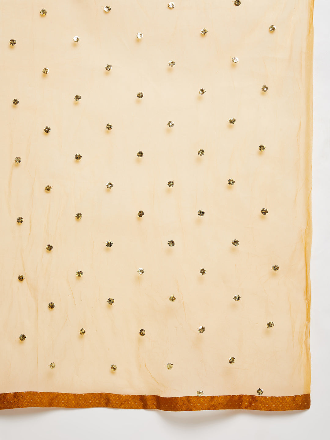 Women Mustard Blue Sequin Straight Kurta Set with Dupatta