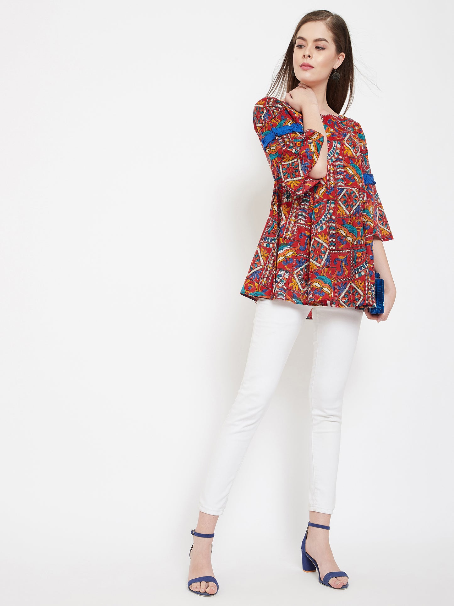 Women's Cotton Fabric Regular Tops