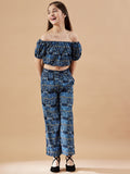 Girls Printed Top with Palazzos