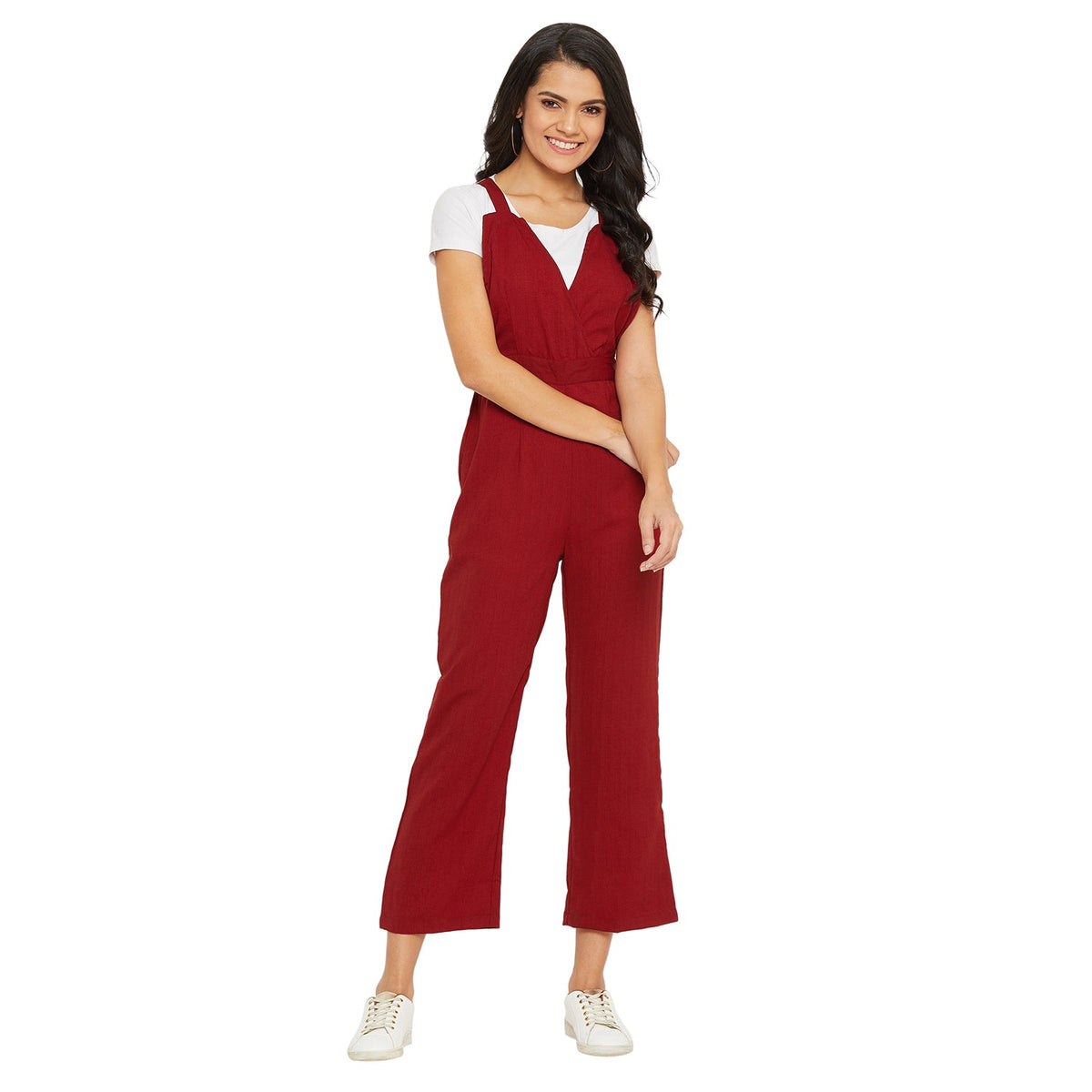 Women's Maroon Jumpsuit
