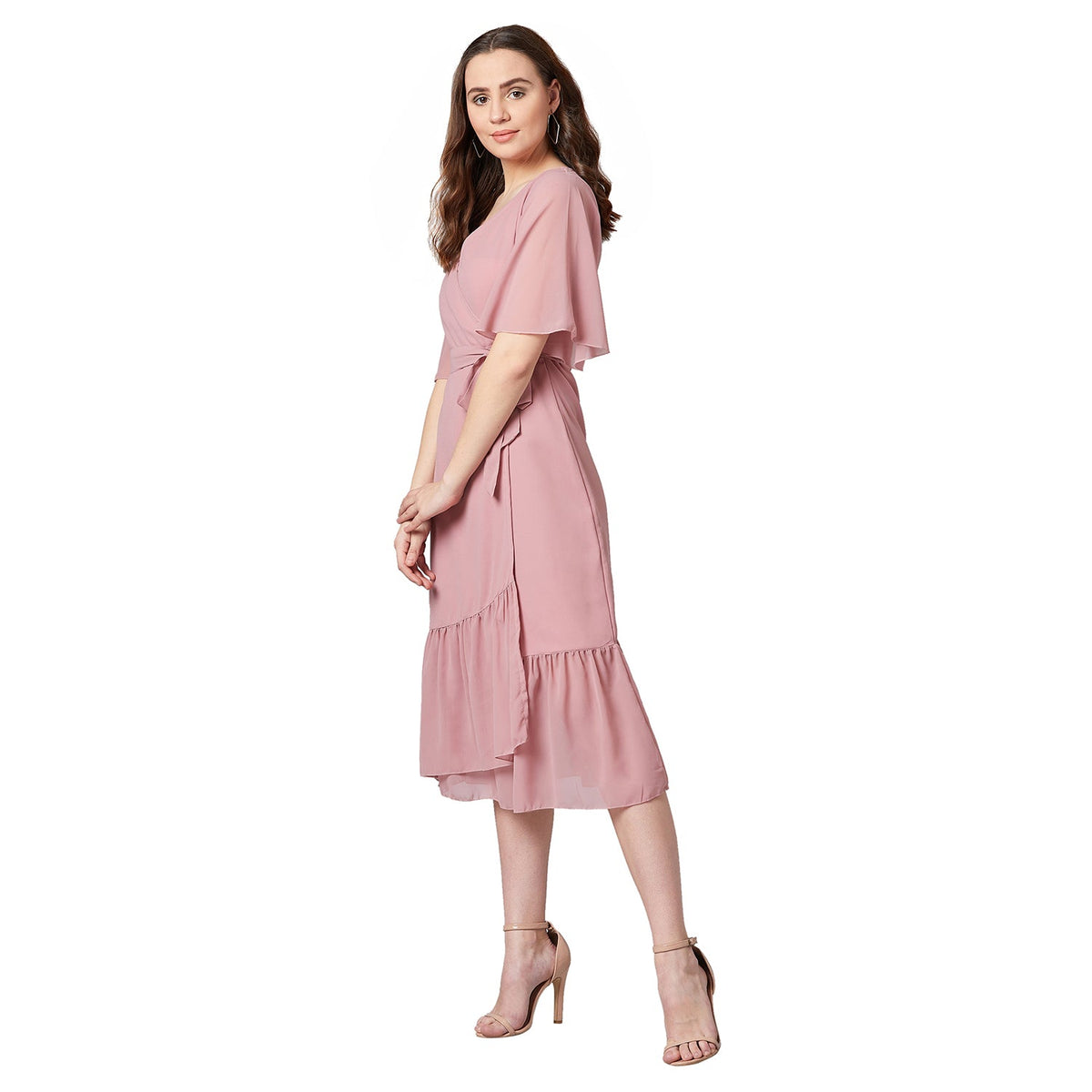 PANIT Women Wrap Midi Dress