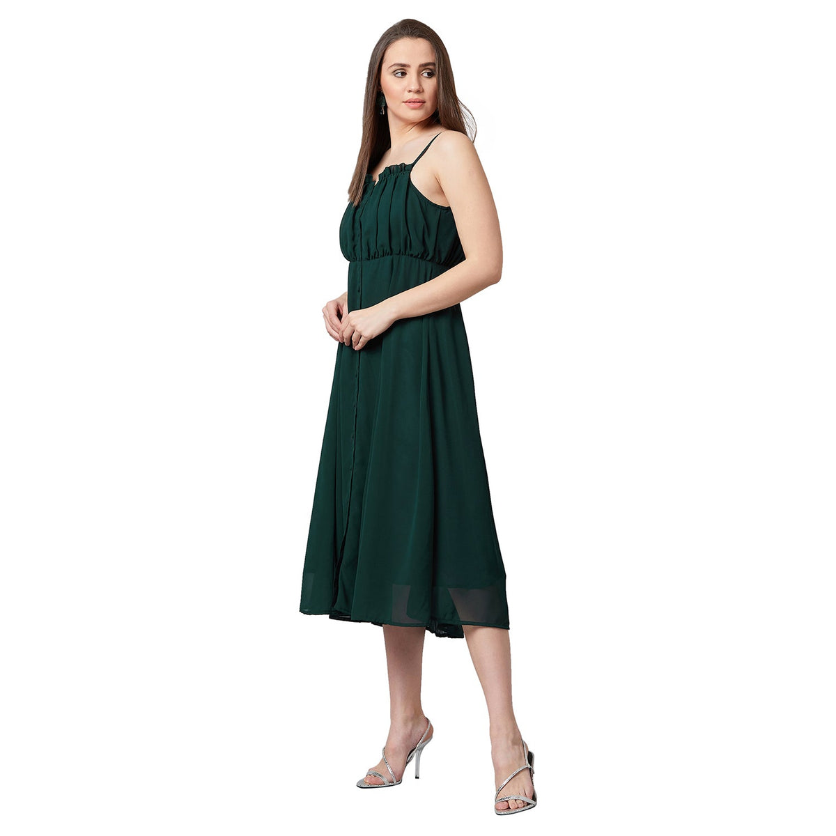 PANIT Women Fit and Flare Midi Dress