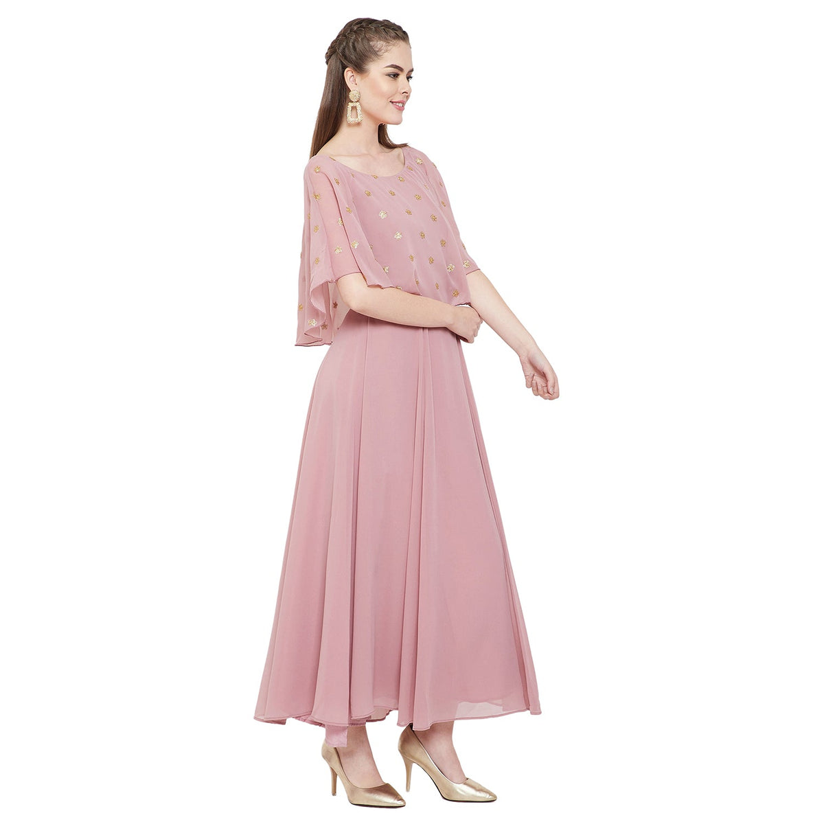 Women's Fit and Flare Maxi Length Dress