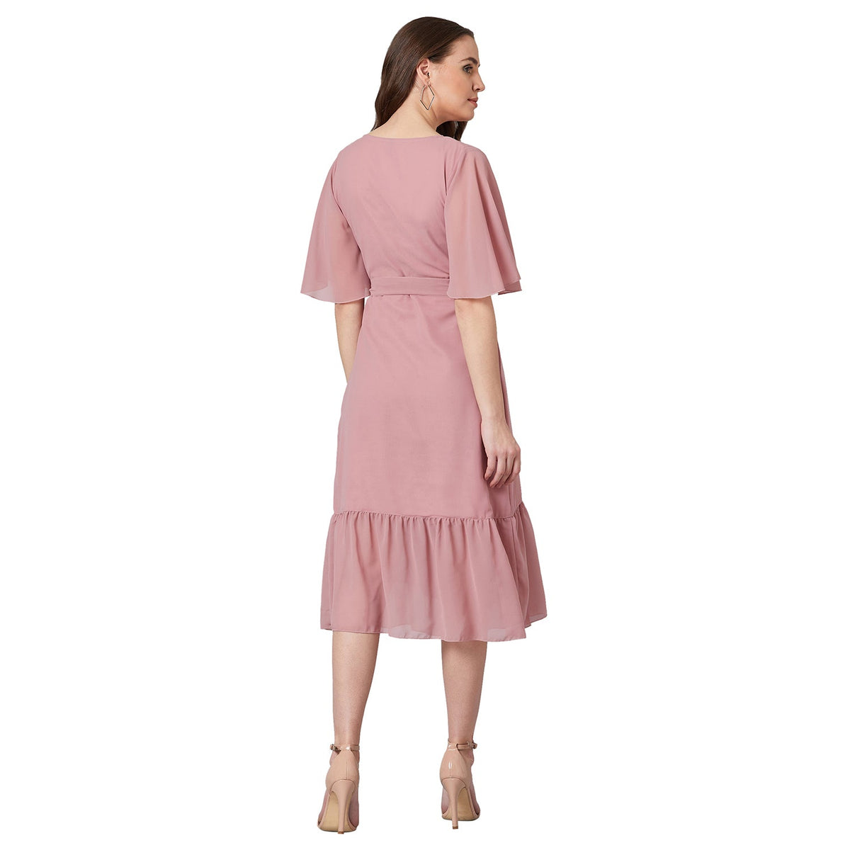 PANIT Women Wrap Midi Dress
