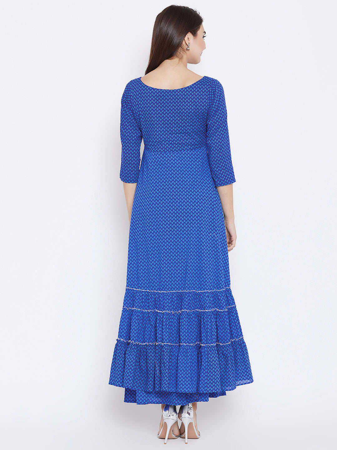 PANIT Women Blue Ethnic Motifs Printed Kurta