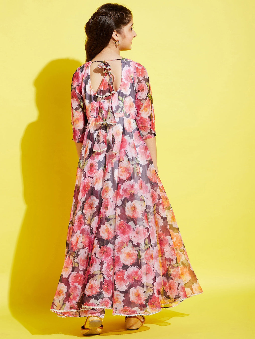 Pink Floral Maxi Maxi Dress