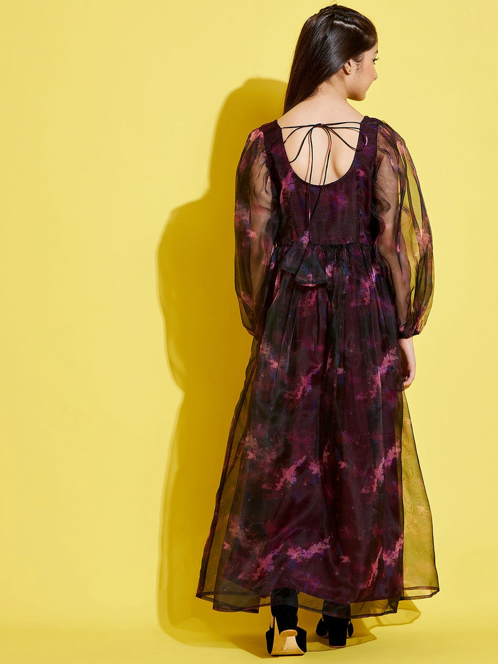 Girl Black Floral Maxi Maxi Dress