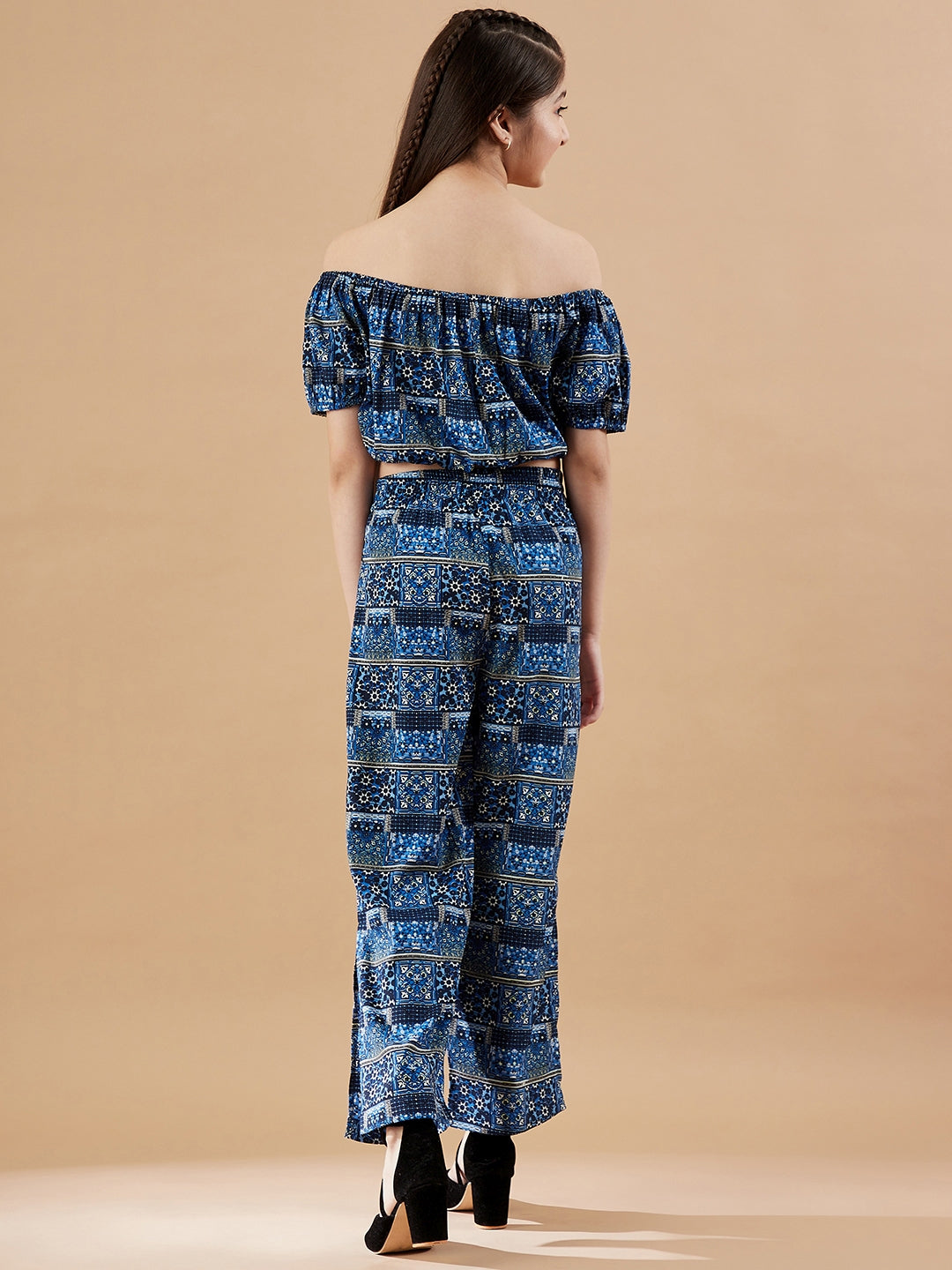 Girls Printed Top with Palazzos