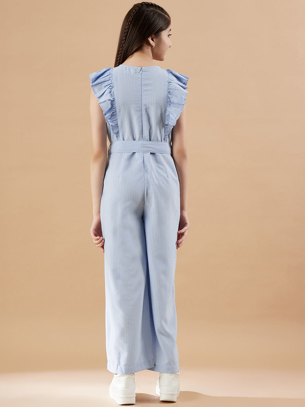 Girls Blue Basic Jumpsuit