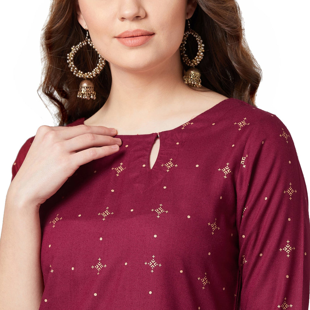 Women Straight Kurta And Palazzo Set
