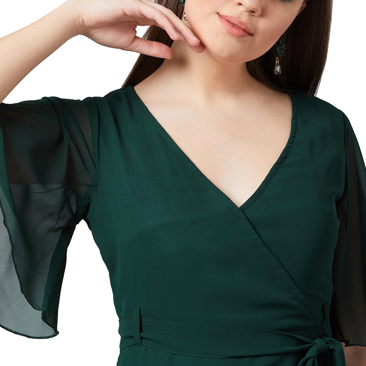 PANIT Women Wrap Midi Dress