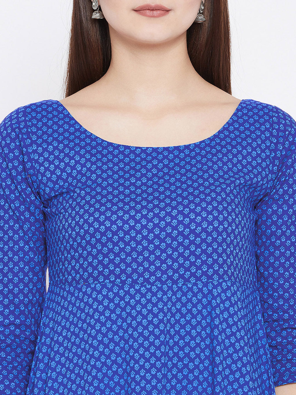 PANIT Women Blue Ethnic Motifs Printed Kurta