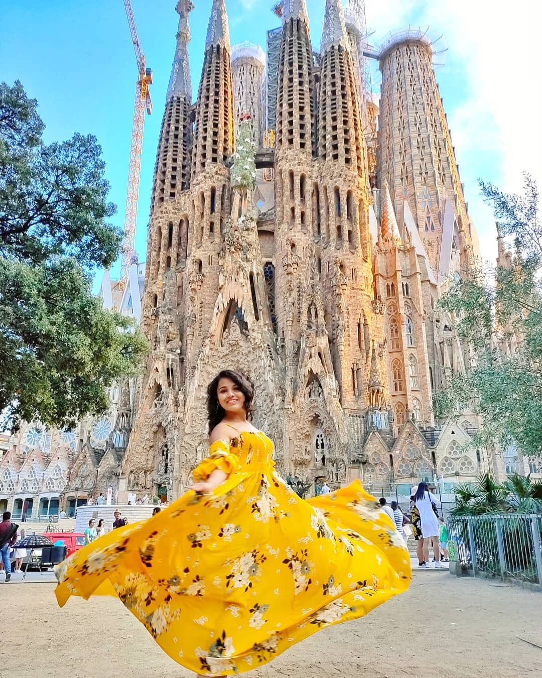 Women Yellow Floral Print Maxi Dress