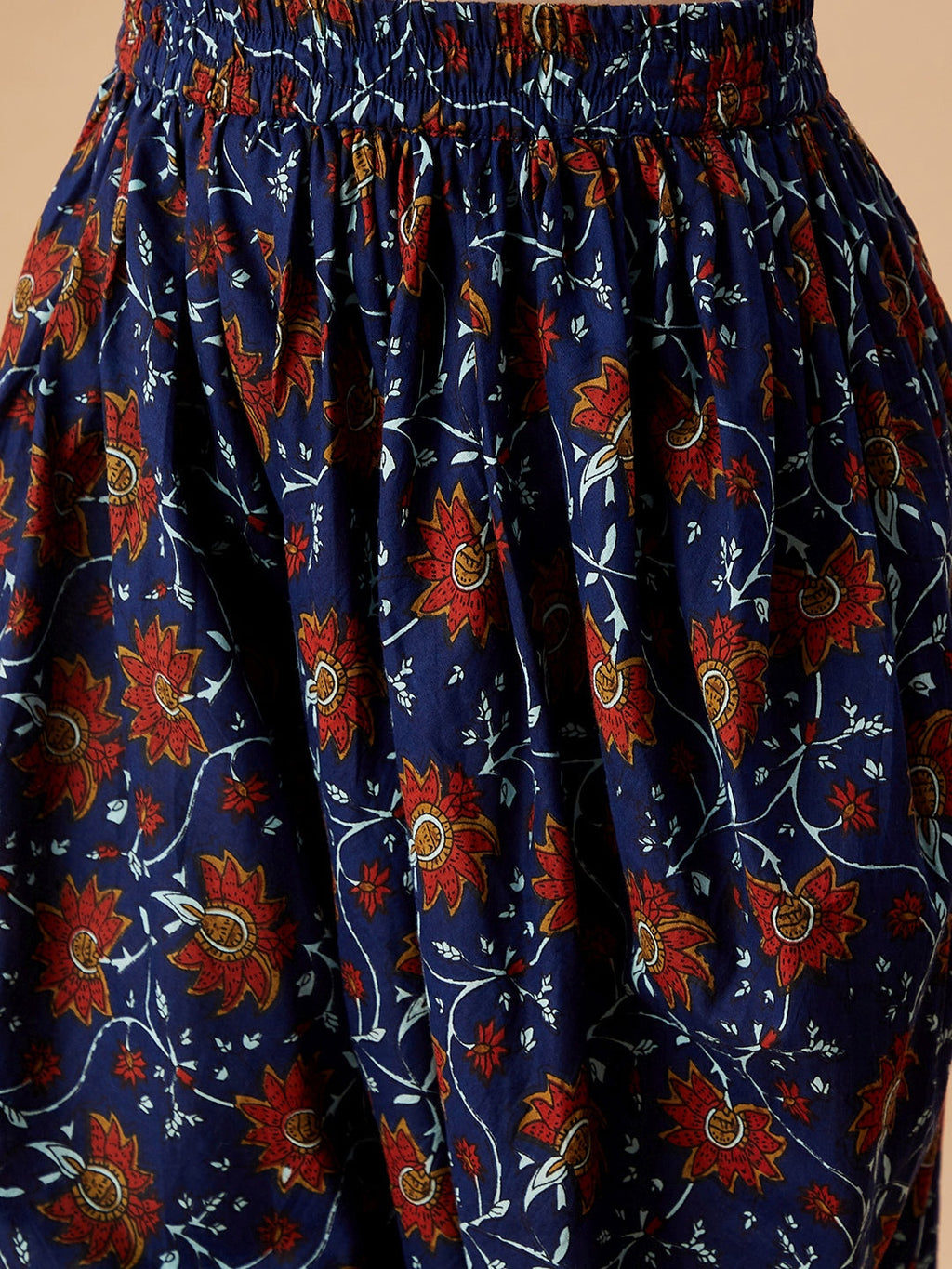 Girls Floral Printed Kurti with Dhoti Pants