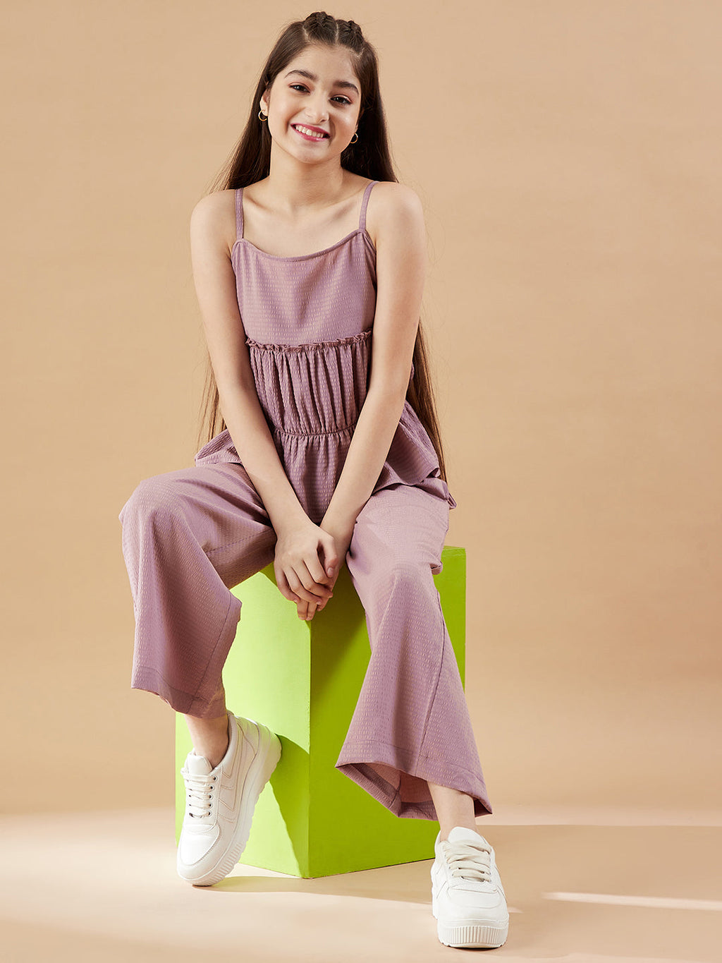 Girls Pink Top with Trousers Set