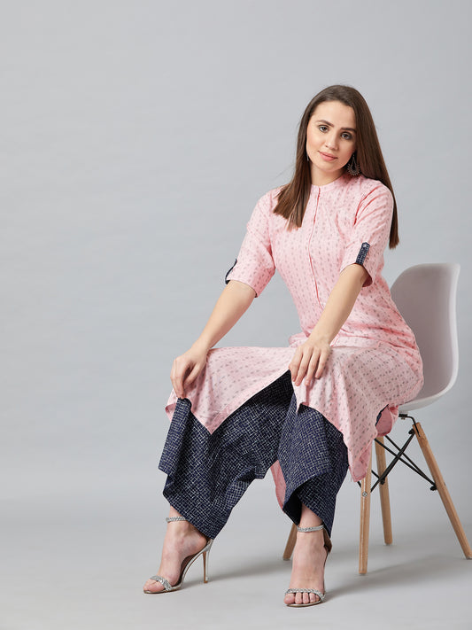 Women Straight Kurta And Palazzo Set