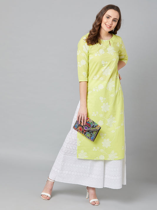 Women Straight Kurta And Palazzo Set