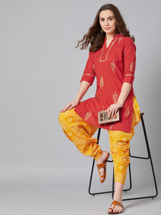 Women Straight Kurta And Patiala Set