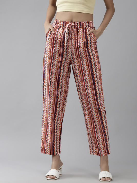 Women Multi Color Printed Trousers