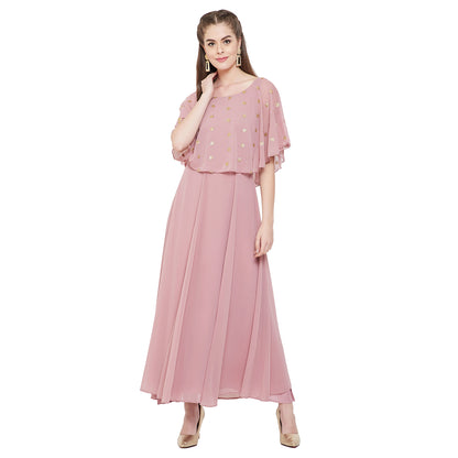 Women's Fit and Flare Maxi Length Dress