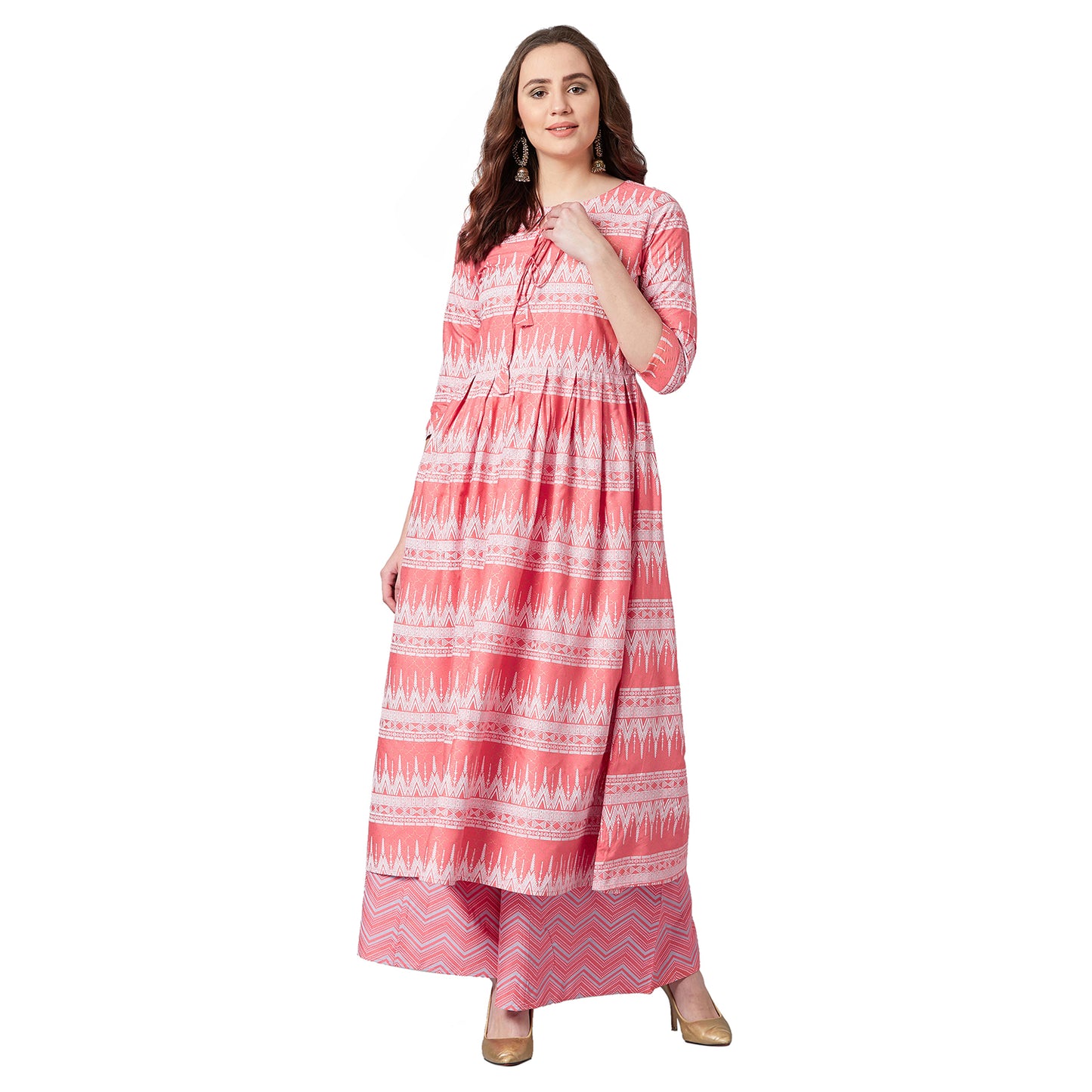 Women Anarkali Kurta And Palazzo Set