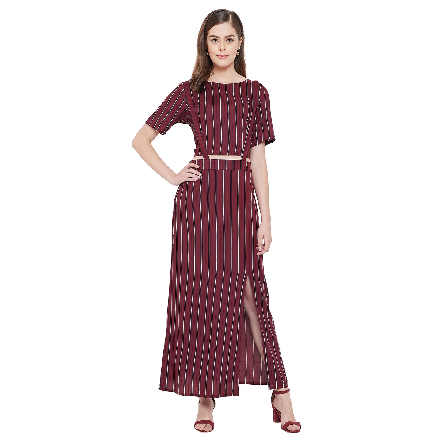 Women's Fit and Flare Midi Length Skirt and top