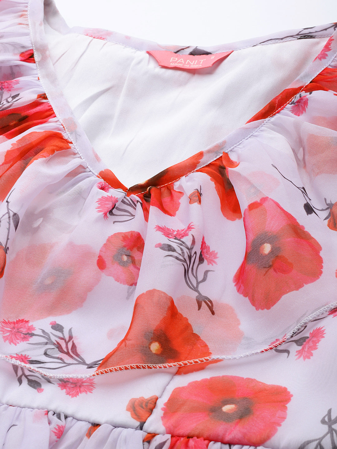 PANIT Off White Floral Dress