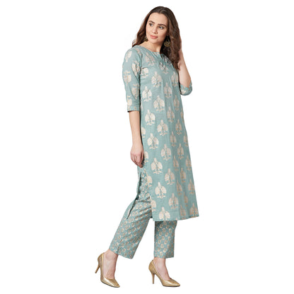 Women Straight Kurta And Palazzo Set