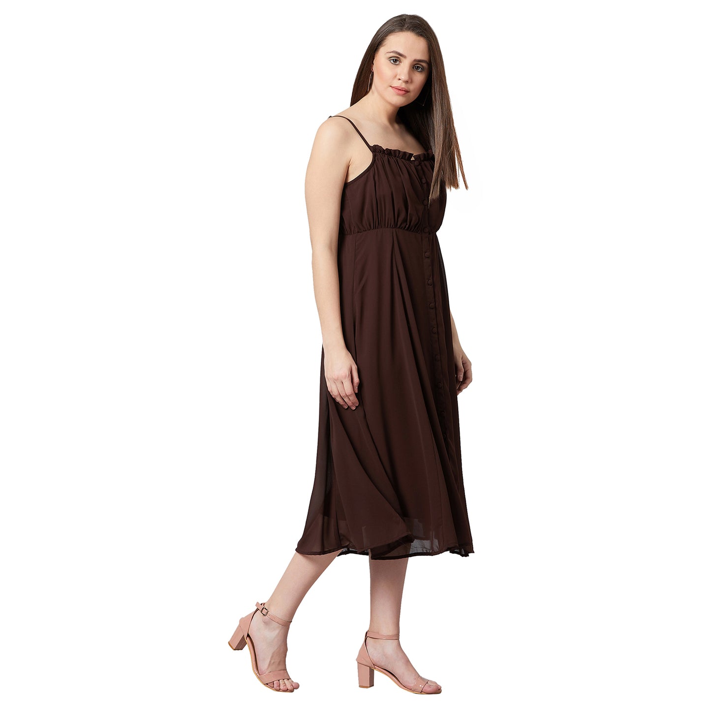 PANIT Women Fit and Flare Midi Dress