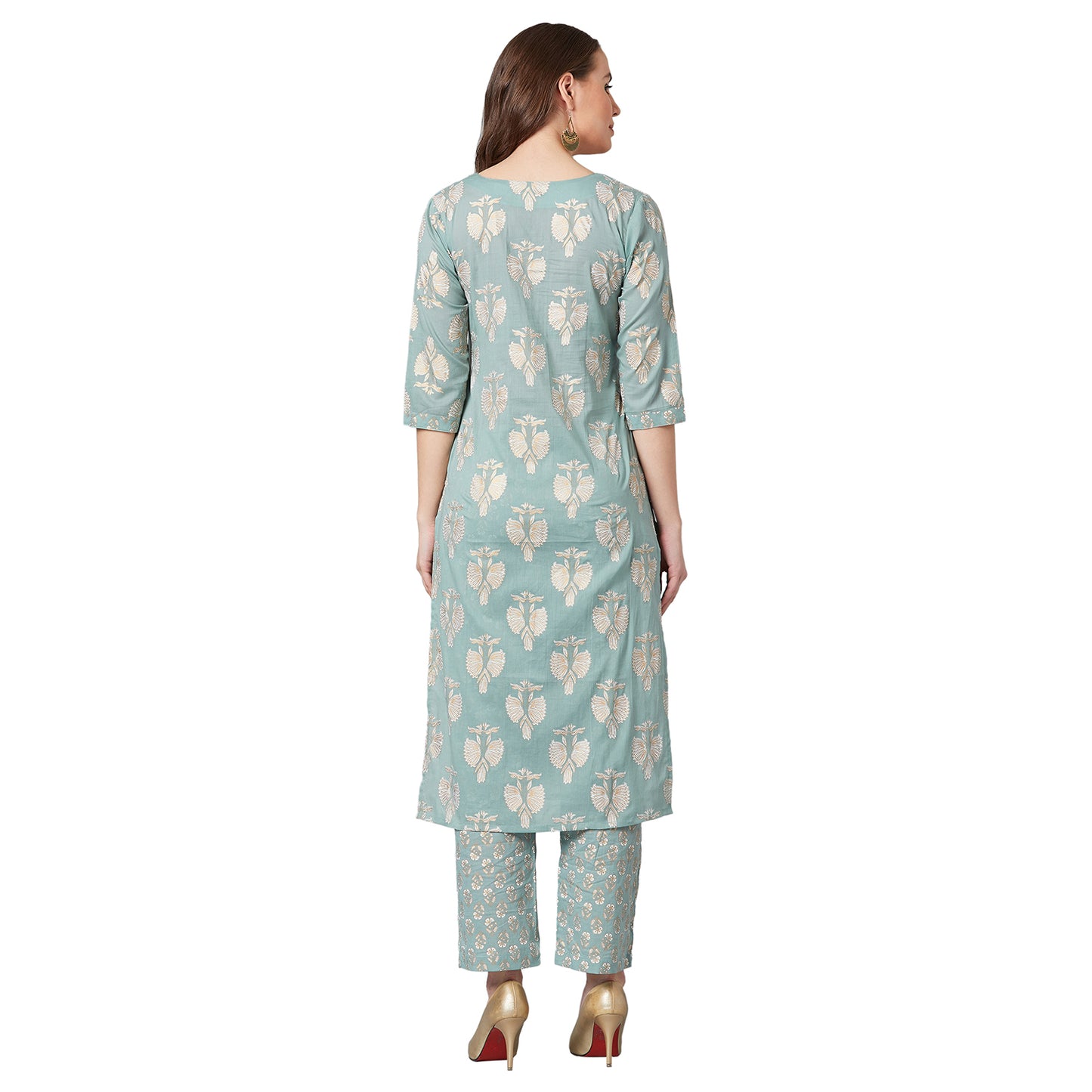 Women Straight Kurta And Palazzo Set