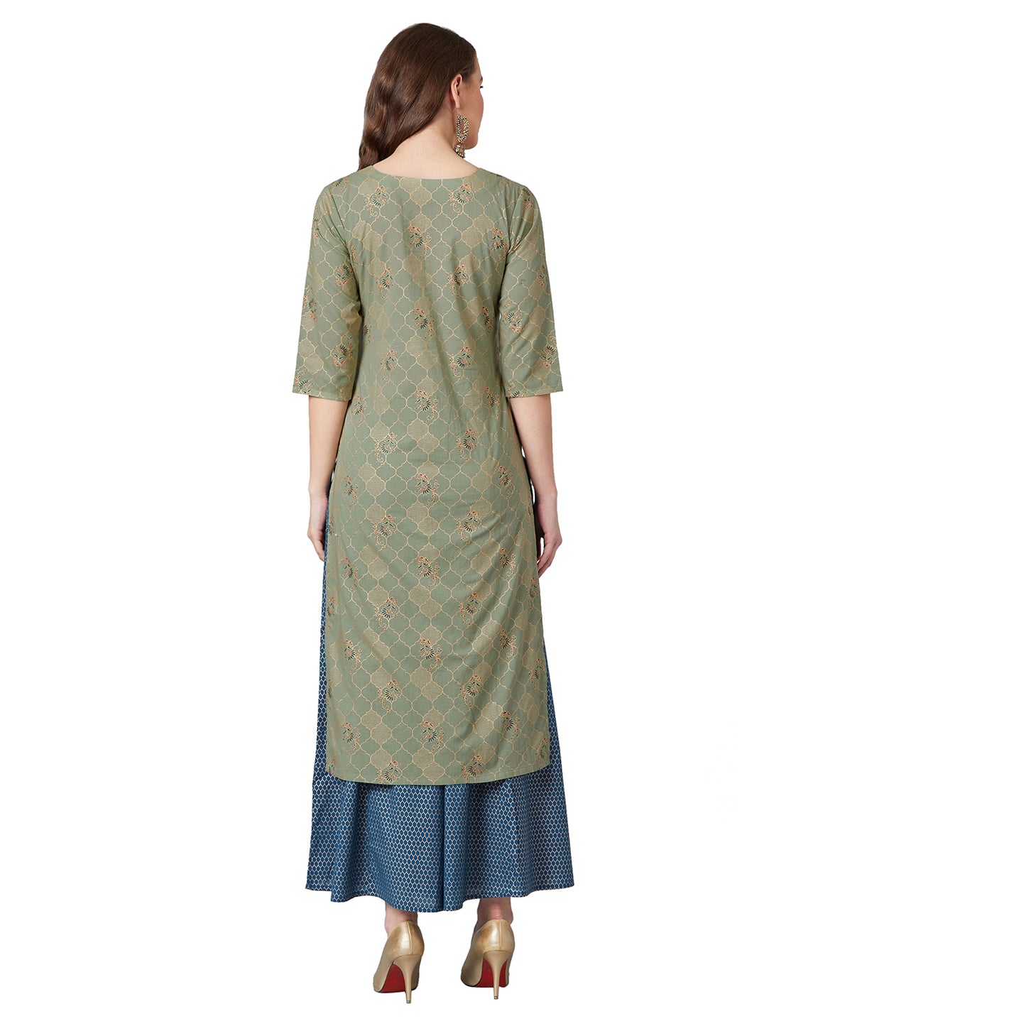 Women Straight Kurta And Palazzo Set