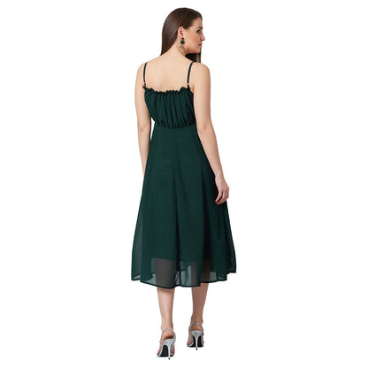 PANIT Women Fit and Flare Midi Dress