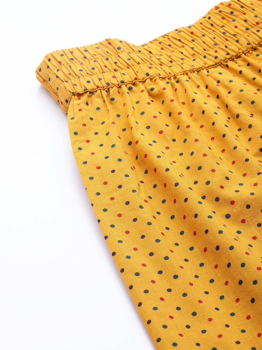 Women Yellow & Red Printed Cotton Palazzos