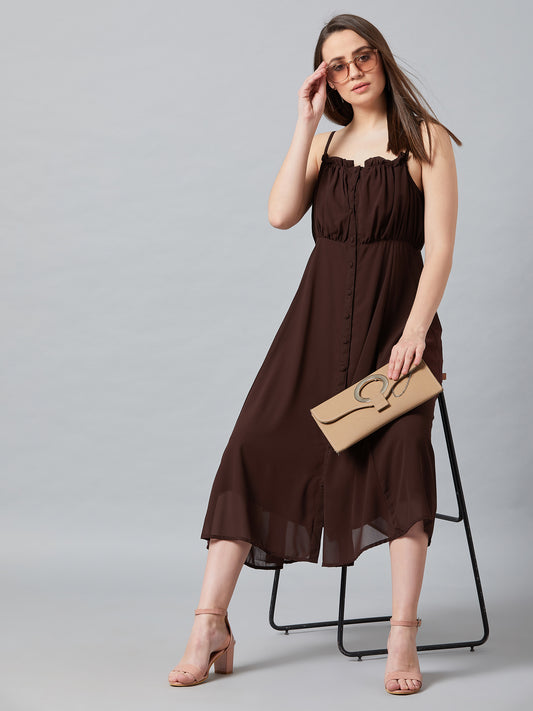PANIT Women Fit and Flare Midi Dress